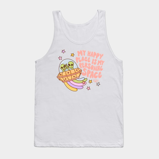 My happy place is my personal space Tank Top by Roxanne Stewart Art